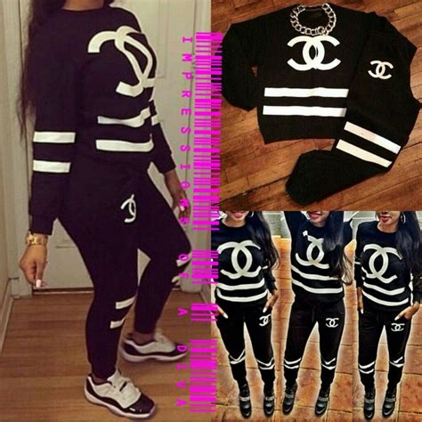 chanel jogging suit womens|Chanel denim jumpsuit.